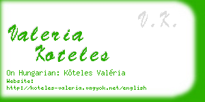 valeria koteles business card
