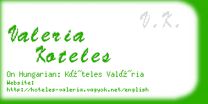 valeria koteles business card